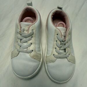 White and Pink Kids Shoes